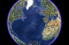 Map; JFK to Istanbul